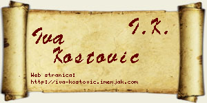 Iva Kostović vizit kartica